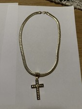 14K gold chain 65cm + cross