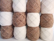 1 Kg Weiss-Nougat Garnpaket