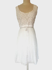 💙 Damen Kleid Weiß Tüll