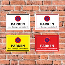 Schild - Parken vor Garage