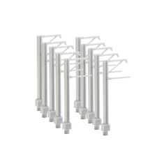 10er Pack H-Träger Oberleitung Spur N, Einzelträger, m. Stecksockel, Dekoartikel