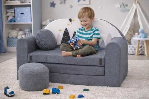 Kinder 3in1 sofa bett hocker - 3in1,