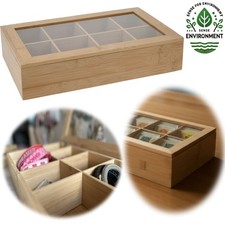 Teebox aus Holz 8 Fächer