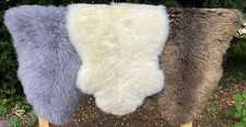 Merino Lammfell Schaffell Leder Fell Teppich Weiß Braun Grau 2. Wahl 100-130cm