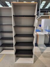 Steelcase Aktenregal 6 Ordnerhöhen 80cm grau Buche Metallböden