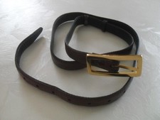 schmaler Damengürtel, Ledergürtel, Wendegürtel, braun, schwarz, Leder, 93cm, neu