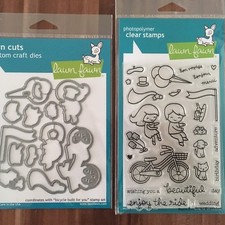 Lawn Fawn "Bicycle built for you" - Stempelset und passende Stanzschablonen