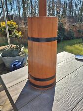 Schirmständer aus Holz  Butterfass 80er Jahre natur