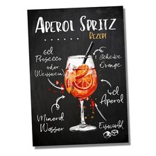 Schild Aperol Spritz Cocktail Rezept Bar Party Keller Deko Türschild Hinweisschi