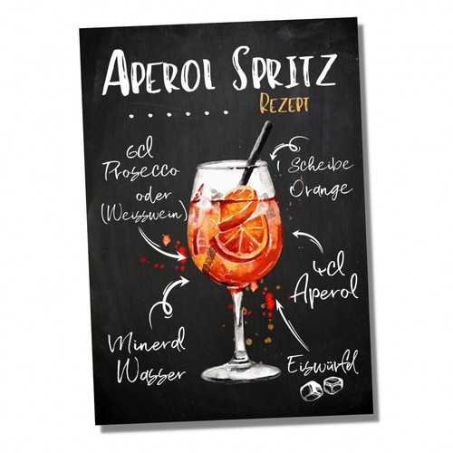 Schild aperol spritz cocktail - schild,
