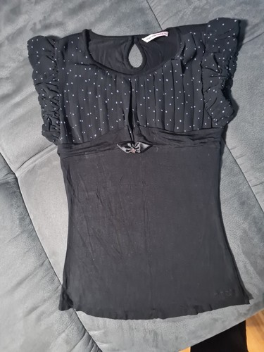 Damen bluse schwarz punkte - damen,