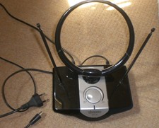 Zimmerantenne Ring-, Stabantenne aktiv UHF/VHF TV/Radio, schwarz Vivanco TVF16