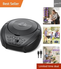 CD Player Tragbar Boombox Radio mit CD-Player CD Spieler mit Lautsprecher Dis...