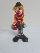 Murano Glas Clown, Höhe 19 Cm, Dekoratives Designerobjekt