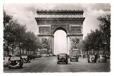 PARIS - L'Arc de Triomphe - Oldtimer  - gelaufen 1953