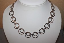 FOSSIL 925 Silber Kette mit tollem Muster - 41 cm bis 45 cm lang - Schick, Edel