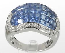 Schmuck Ring Weißgold 585 Saphir Diamant 3,92ct RW18 UVP:1599,00€ Ä569
