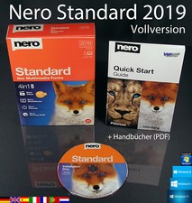 Nero Standard 2019 Vollversion Box + CD Multimedia 4in1 Brennsoftware OVP NEU