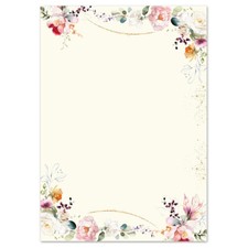 Briefpapier TROPISCHE BLUMEN -
