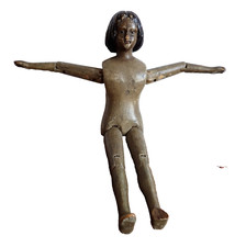 Antike Holz geschnitzte Puppe