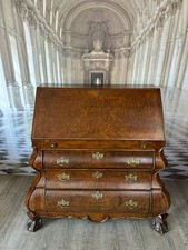 VINTAGE BAROCKSEKRETÄR SEKRETÄR IN BAROCK STIL WURZELNUSS FURNIER 20-TES JHDT