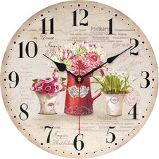 34 cm Bunt Blumen Wanduhr