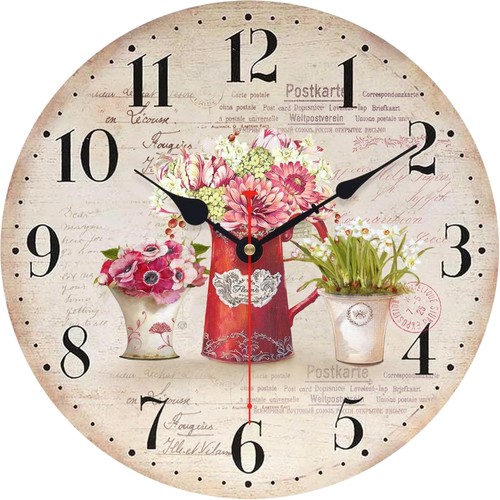 Bunt blumen wanduhr - blumen,