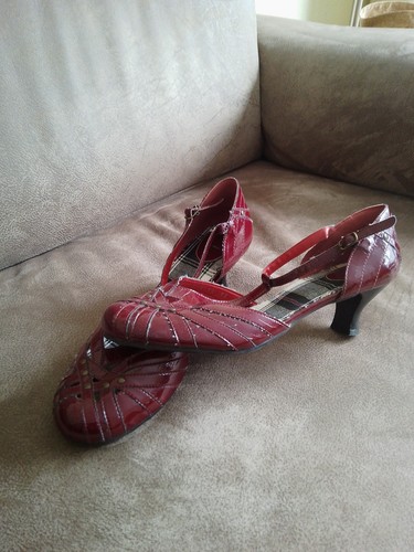 Rote lackleder pumps - rote,