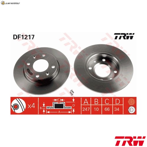Bremsscheibe df1217 für - bremsscheibe,