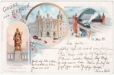 alte Litho-Ak Berlin, Bahnhof