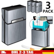 3x Metall Zigarettenetui