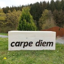 Massiv Holz Bank Sitzbank Holzbank carpe diem 