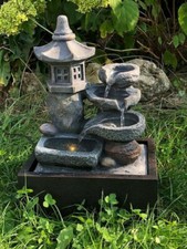 Feng Shui Zimmerbrunnen Lighthouse über Etagen 42 cm mit LED-Beleuchtung 