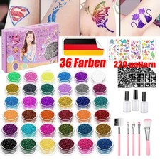 Glitzer Tattoo Set Kinder 36