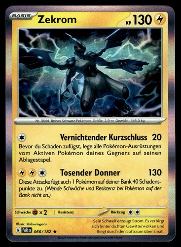 Zekrom 066 182 rare paradox - rare,