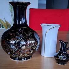 3 Stück Vasen 2x schwarz, 1x