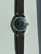 Vintage Rare Diver Edox Ferex Hydromatic Stainless Steel Missing Bezel