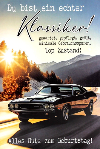 Auto geburtstagskarte mann - auto,