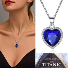HALSKETTE TITANIC KETTE HERZ DES OZEANS ZIRKONIA KRISTALLE SCHMUCK STRASS 