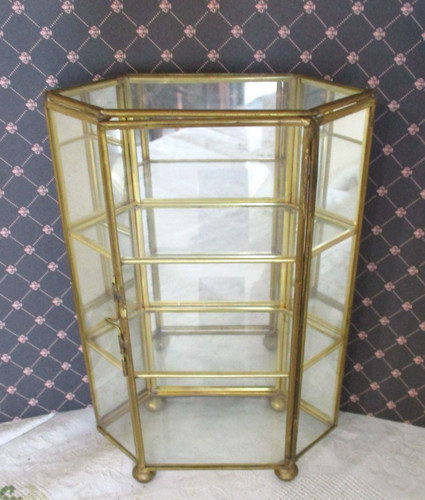 Kleine vitrine 6eckig glas - 6eckig,