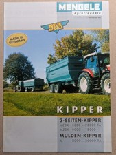 Mengele Anhänger 3-Seiten Kipper Muldenkipper Prospekt Traktor Schlepper Bulldog