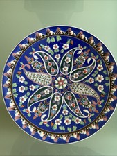 Blau bunter Teller Türkische