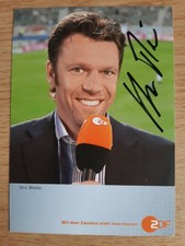 Original signierte Autogrammkarte Urs Meier FIFA Schiedsrichter,ZDF Kommentator 
