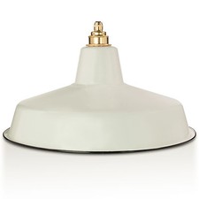Lampenschirm Emaille Industrielampe Fabriklampe Vintage 36cm Weiß 2. Wahl
