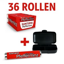 Suntjens 36 Rollen Extra Feine Pfefferminz Bonbons 30g Vorratspackung plus Box 