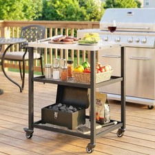 Outsunny Grillwagen 3-Etagen