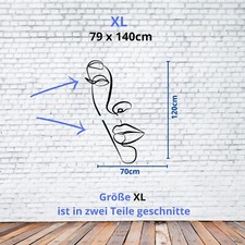 Gesichter Line Art Wanddeko