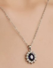 SAPHIR SCHMUCKSET 2-TEILIG•HALSKETTE /OHRSTECKER WEISs RHODINIERT AUSDRUCKSSTARK