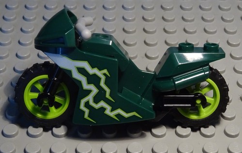 Lego motorrad dunkelgrün mit - motorrad,