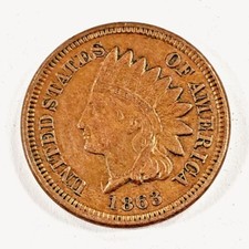 1863 1C Indianer Cent IN Extra